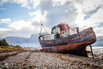 Corpach shipwreck at Loch Linnhe
