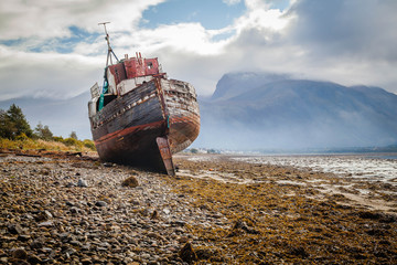 Corpach shipwreck at Loch Linnhe