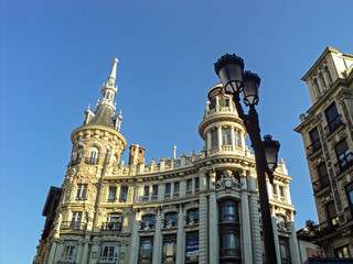 Naklejka premium Cityscape in Madrid, Spain. Beautiful famous tourist attraction.