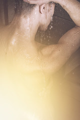 Shower and a young attractive guy.