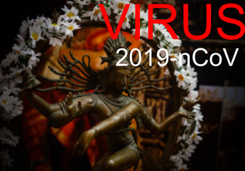 Coronavirus 2019-nCoV concept of India.
