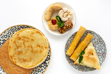 Traditional typical homemade Ramadan food
