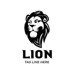 lion logo vector template design
