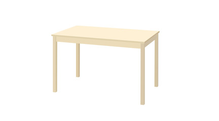 Vector isolated Illustration of a Wooden Table