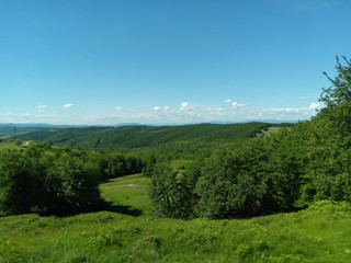 Fototapeta premium Landscape with blue sky and clouds