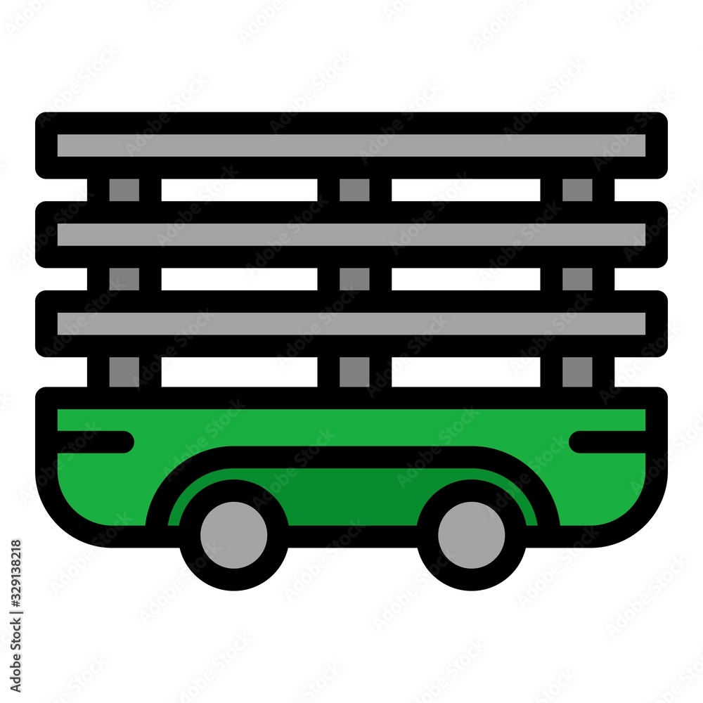 Aufkleber farm empty trailer icon. outline farm empty trailer vector icon for web design isolated on white bac