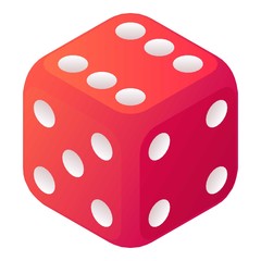 Sport dice icon. Isometric of sport dice vector icon for web design isolated on white background