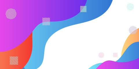  Modern fresh liquid abstract background. Blue purple fluid vector banner template for social media, web sites. Wavy shapes. Vector illustration design for presentation, banner, cover, web, and flyer