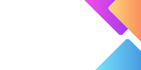 Polygon triangle in purple vector gradient background. White presentation background. Purple orange blue presentation design background.