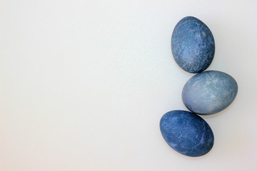 easter eggs classic blue colorful on a white background