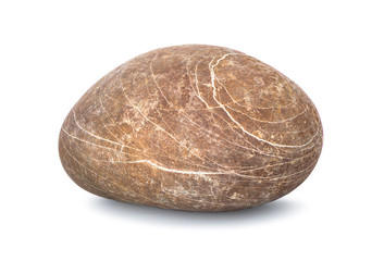 Fototapeta premium Brown pebble isolated