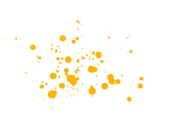 Abstract yellow splash isolated on white background