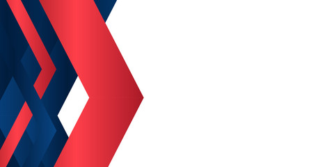 Modern gradient arrow abstract background with elements of the american flag in red and blue colors