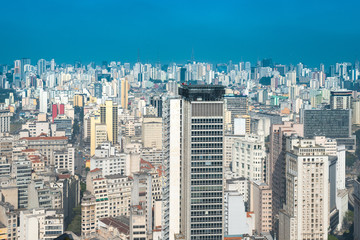 Fototapeta na wymiar Panoramic view of downtown Sao Paulo, Brazil, South America