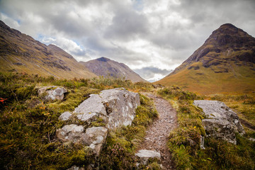 Glencoe, famous valley in the Scottish Highlands