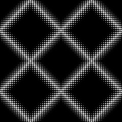 Vector geometric seamless pattern. Modern geometric background with squares made of dots.