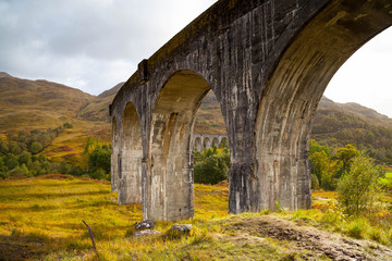 Fototapeta na wymiar Glenfinnan Viaduct in the Scottish Highlands