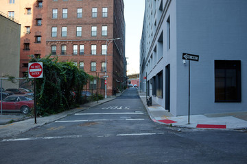 Empty old street in Brooklyn