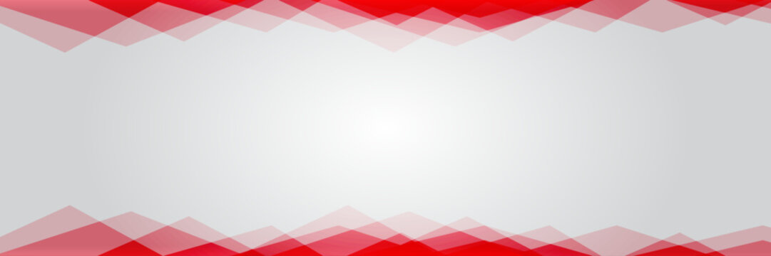 Abstract red white triangle mountain background for wide banner