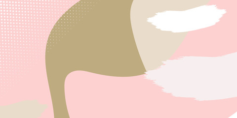 Minimalist brown pink peach soft color abstract wave presentation background. Vector illustration design for presentation, banner, cover, web, flyer, poster, wallpaper, texture, slide, magazine