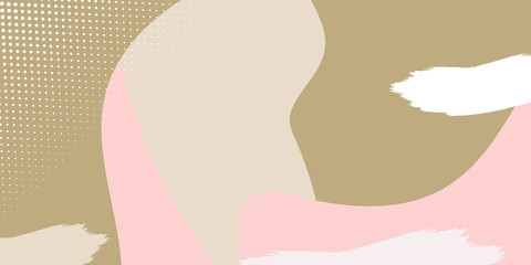 Minimalist brown pink peach soft color abstract wave presentation background. Vector illustration design for presentation, banner, cover, web, flyer, poster, wallpaper, texture, slide, magazine