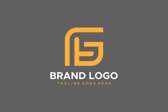 Abstract Initial Letter G and T Line Linked Logo. Flat Vector Logo Design Template Element.