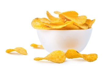 Potato chips in a bowl