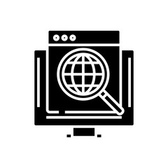 World search line icon, concept sign, outline vector illustration, linear symbol.