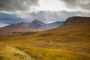 Fototapeta na wymiar Typical landscape in the Scottish Highlands