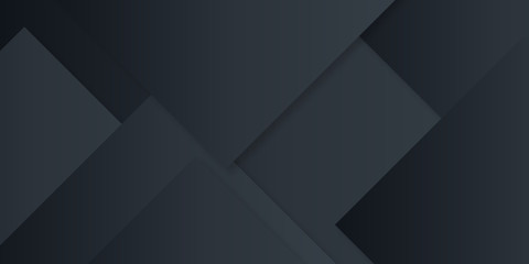 Obraz premium Abstract black color background with modern corporate concept. Vector illustration with box rectangle geometric decoration for presentation design, banner and much more