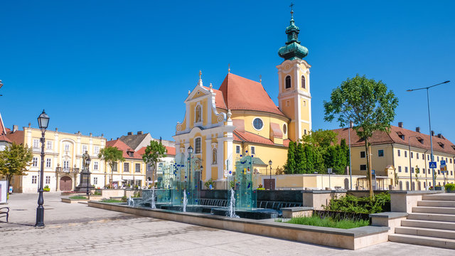 The Carmelite Church of Gyor is one of the most important historic churches of the city, the most important building in the cityscape of the Vienna Gate Square.