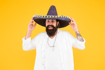 Cheerful mood. Mexican traditions. Explore mexican culture. Celebrate traditional mexican holiday....