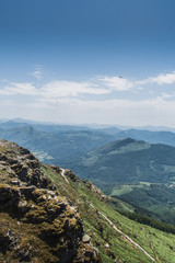 Fototapeta na wymiar The Rhune mountain in the Pyrenees-Atlantique