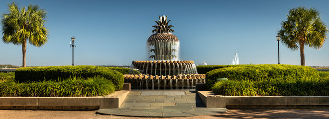Naklejka premium Charleston SC pineapple fountain