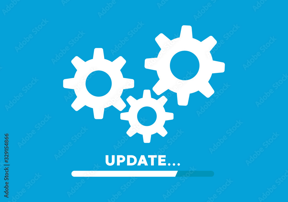 Poster concept of update application icon
