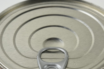 Fototapeta na wymiar close up of an aluminum tin can