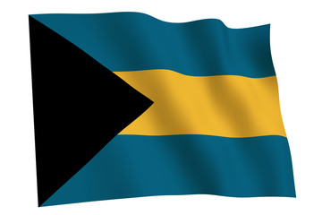 Bahamas Flag waving