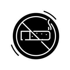 Without smoking line icon, concept sign, outline vector illustration, linear symbol.