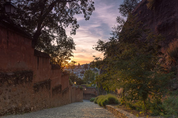 sunset in granada