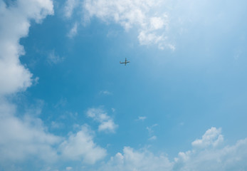 January 22, 2020. The Island Of Koh Samui, Thailand. a plane is flying in the sky