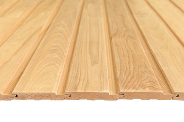 Wooden dark connected boards angled top view
