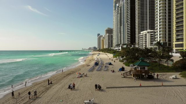 Aerial video where the ocean meets the shore