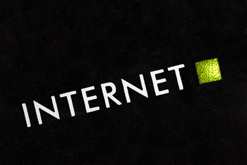 Fototapeta premium Macro close up photograph of internet modem router indicator light. 
