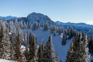 Tegelberg - Schwangau in winter. Bavaria, Germany