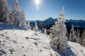 Fototapeta na wymiar Tegelberg - Schwangau in winter. Bavaria, Germany