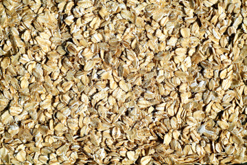 Pile of oatmeal close-up.