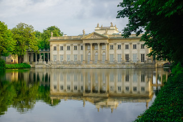 Beautiful Lazienkowski Palace in Warsaw