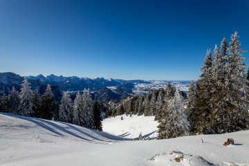 Obraz premium Tegelberg - Schwangau in winter. Bavaria, Germany