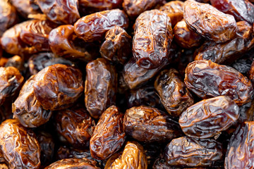 Dates. Dried date fruits background.