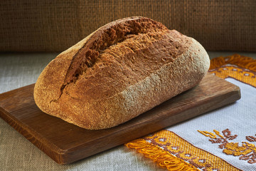 bread on wooden board